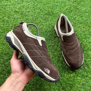 The North Face Brown Slip-On Women's Shoes Primaloft Insulated Moc